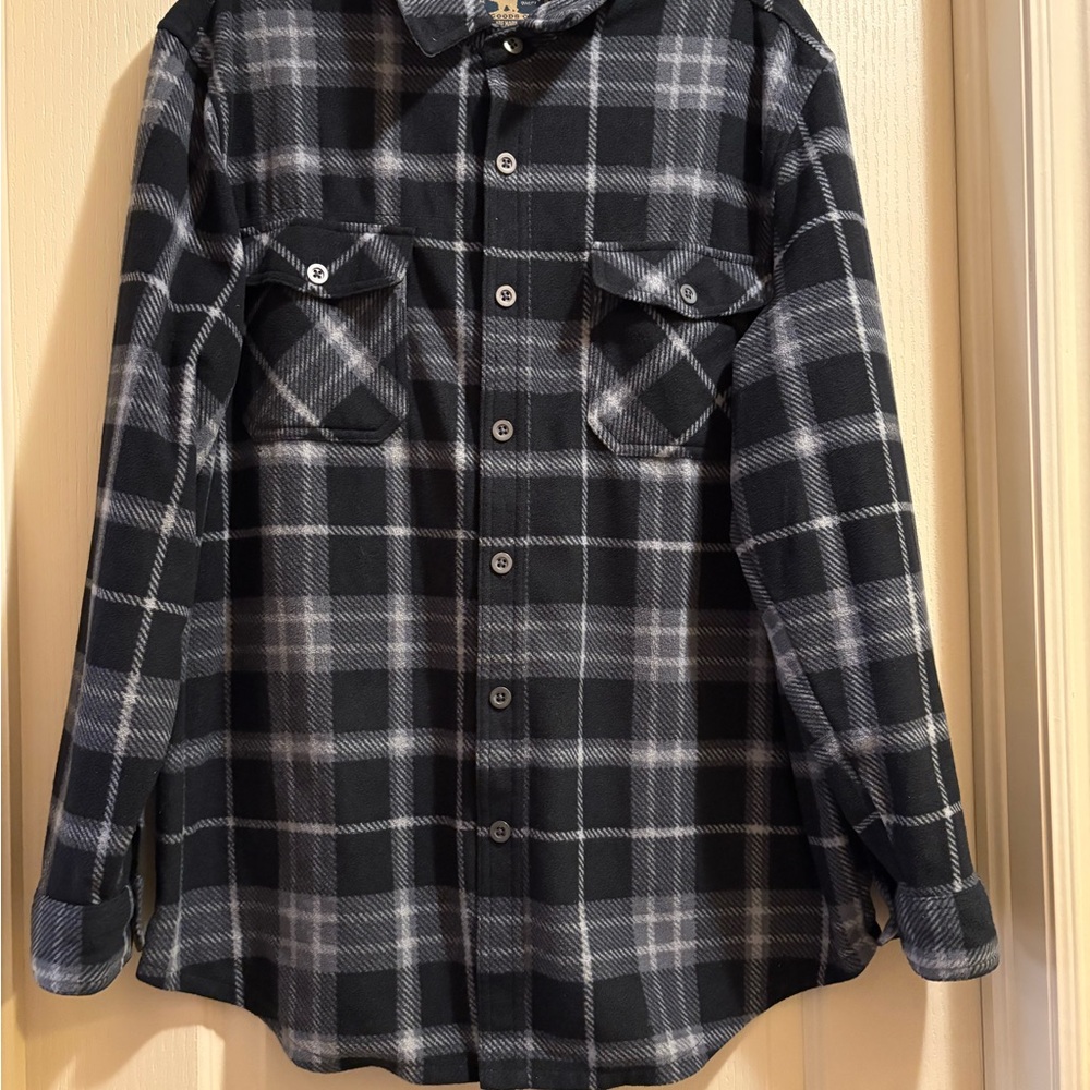 Dry Goods Charcoal and Light Gray Checkered Shirt Jacket